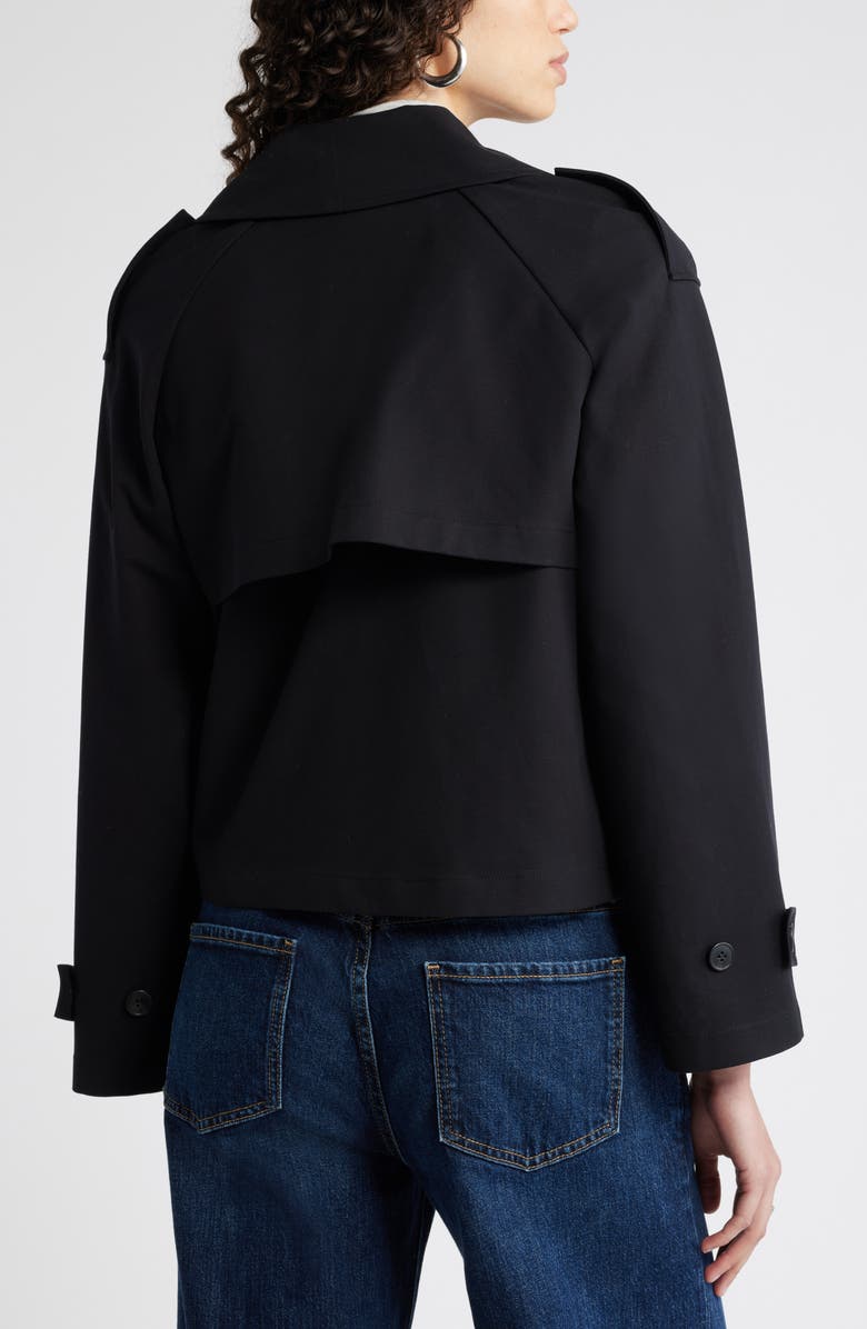 Nordstrom Crop Stretch Cotton Trench Coat, Alternate, color, 