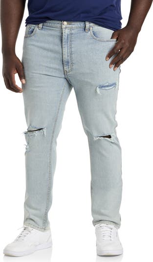 Big & Tall Tapered-Fit Ultra Light Destructed Jeans
