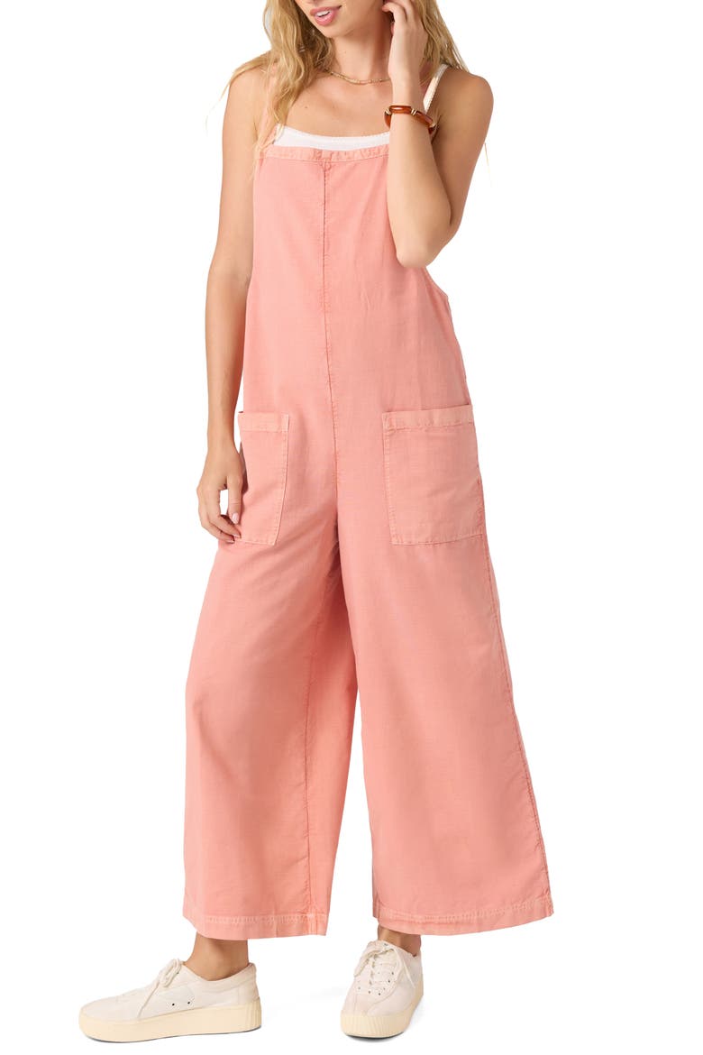 Summerlin Cotton & Linen Overalls, Main, color, DESERT SAND