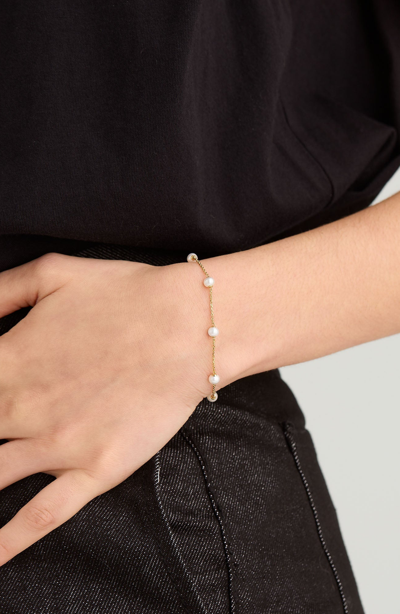 MEJURI Mini Satellite Bracelet, Alternate, color, Gold / Pearl