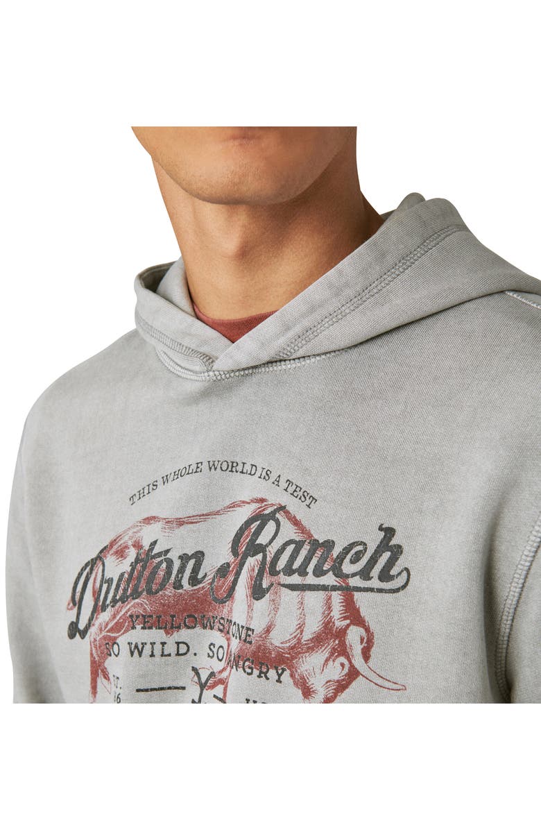 Lucky Brand Yellowstone Dutton Ranch Hoodie, Alternate, color, Steel Gray