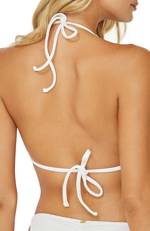 Pq Swim Gwen Textured Triangle Bikini Top In Pearl
