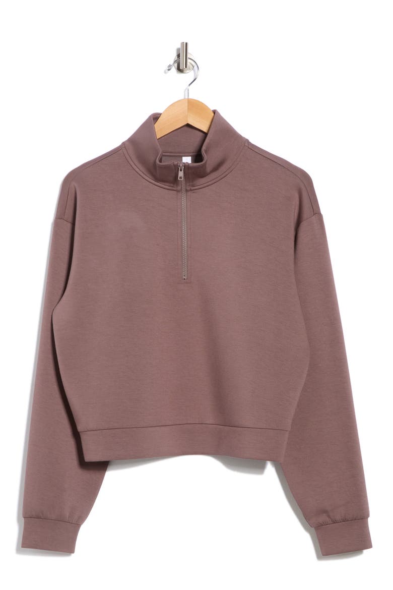 tw Z by Zella Whisper Knit Quarter Zip Pullover (Women) | Nordstromrack