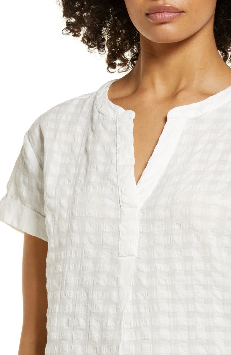 beachlunchlounge Marley Tonal Check Cotton Shift Dress, Alternate, color, 