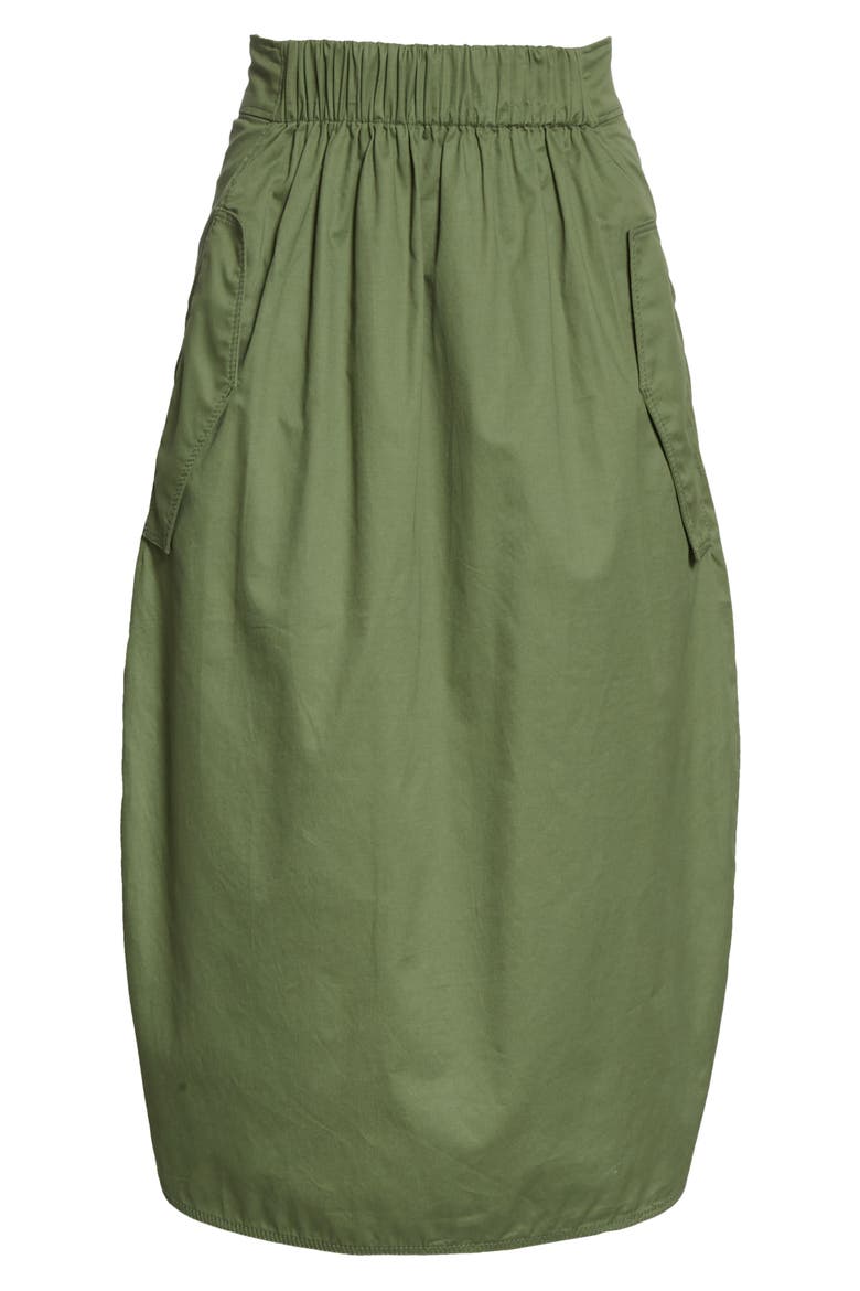 Featherweight Cotton Twill Skirt, Alternate, color, OLIVE