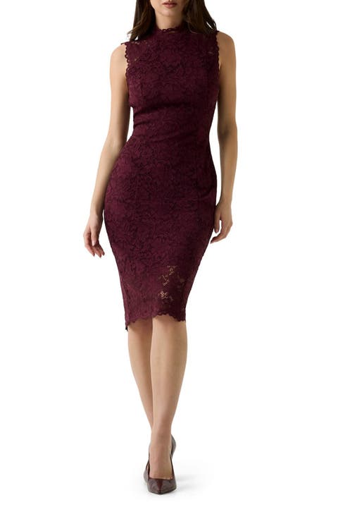 Michelle Sleeveless Lace Midi Dress
