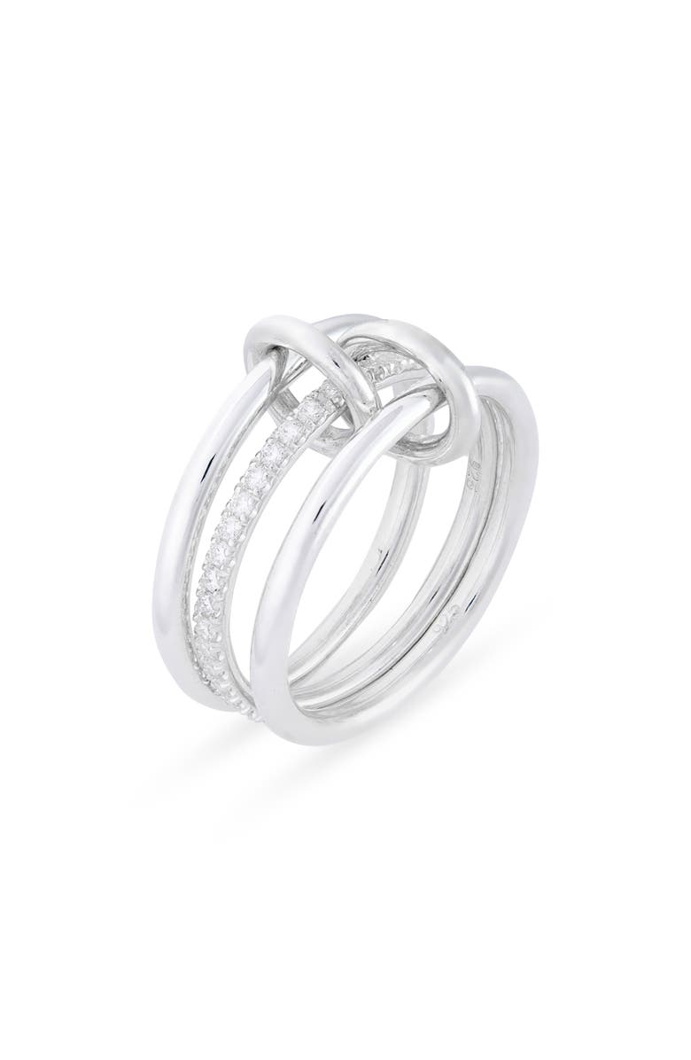 Spinelli Kilcollin Sonny Linked Diamond Ring, Main, color, Silver