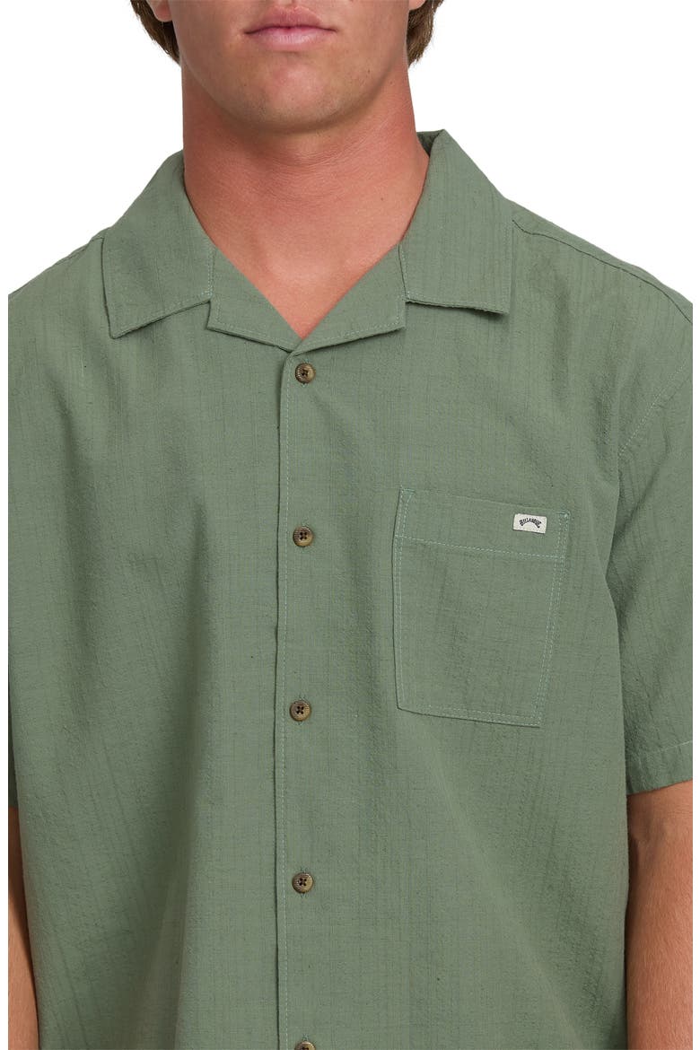 Victoria Vacay Linen Blend Camp Shirt, Alternate, color, GRANITE GREEN