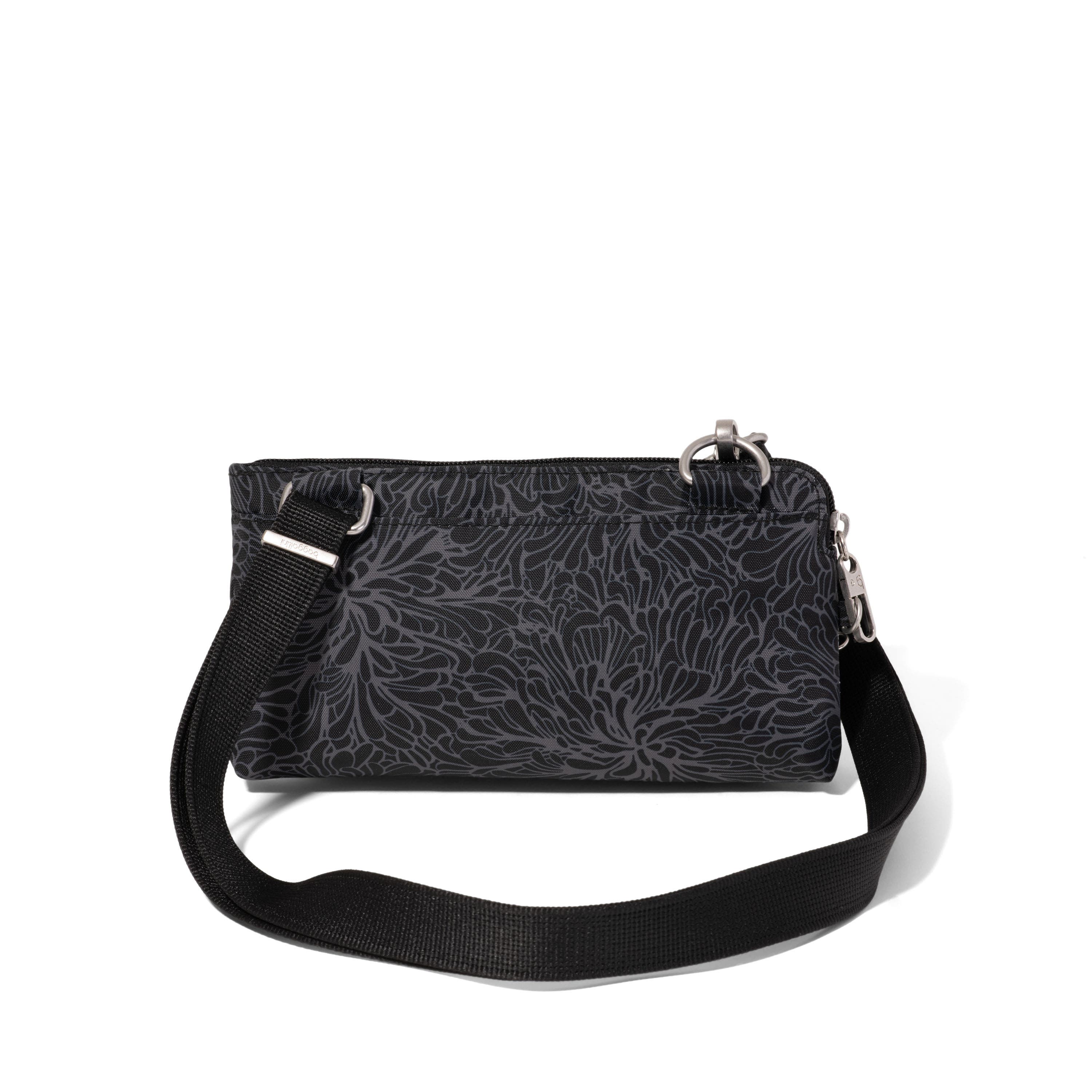 Securtex Anti-Theft Mini Wallet Crossbody, Alternate, color, Midnight Blossom Print
