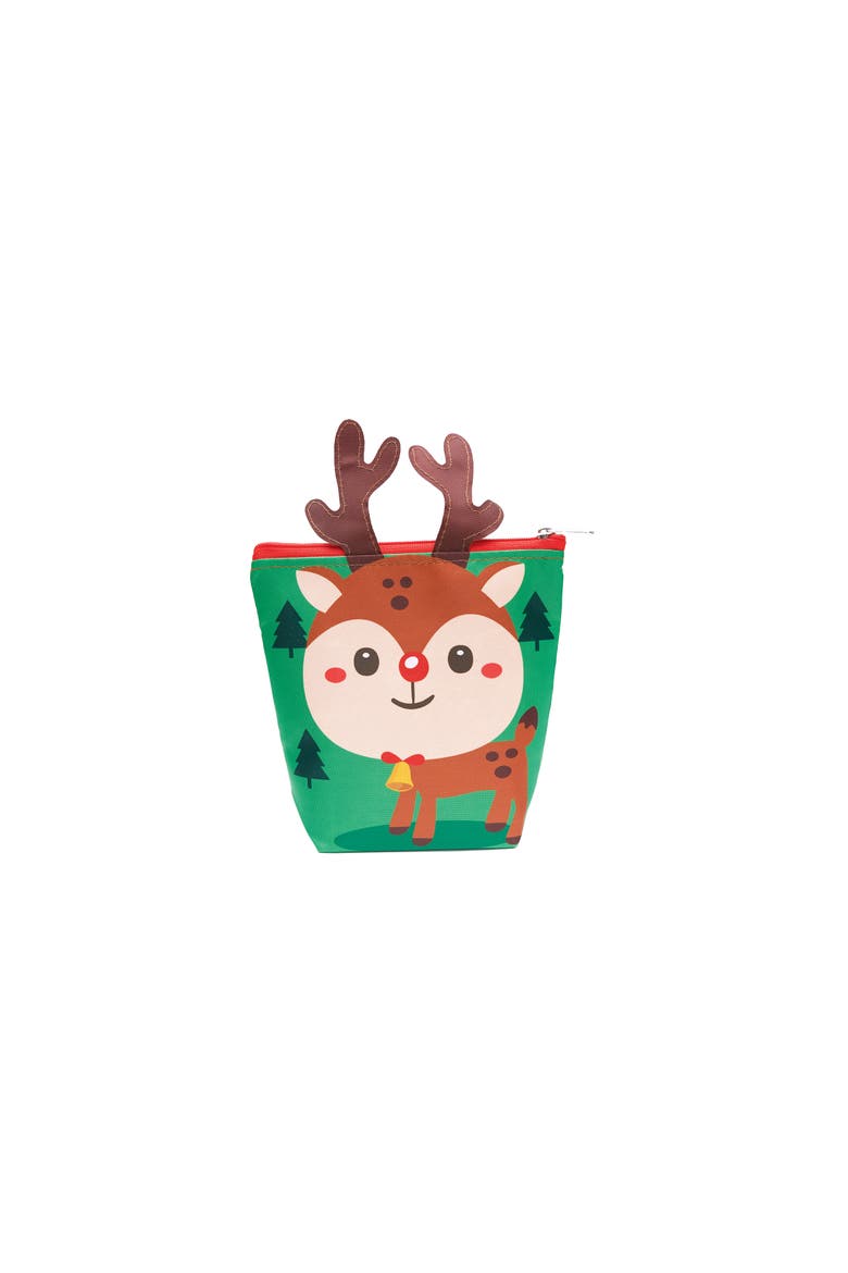 Reindeer Snack Bag, Main, color, Green