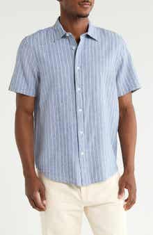 Short Sleeve Linen Blend Shirt