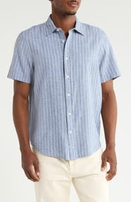 14th & Union Short Sleeve Linen Blend Shirt