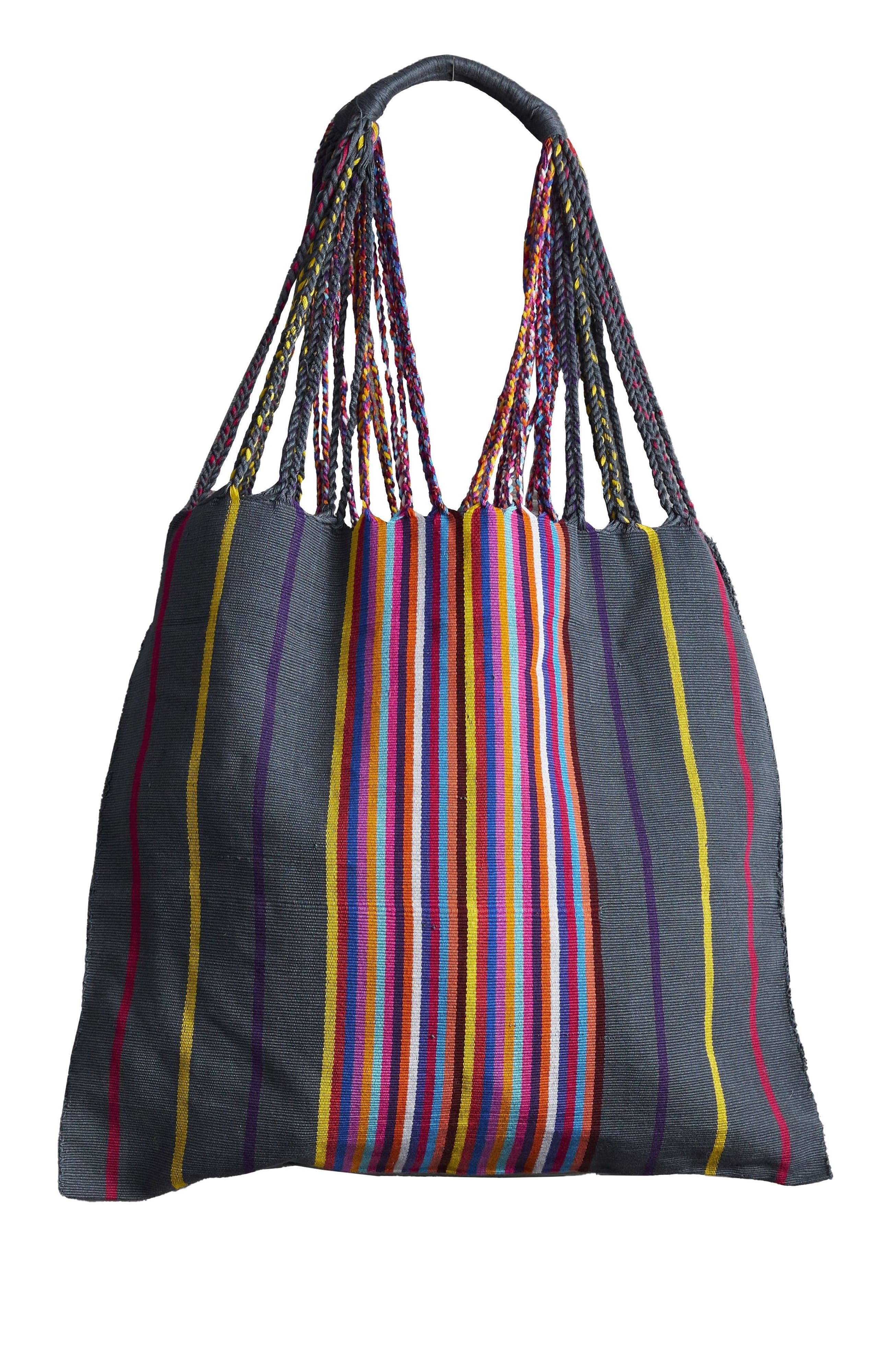 Verve Culture Chiapas Woven Hammock Market Bag, Main, color, Grey