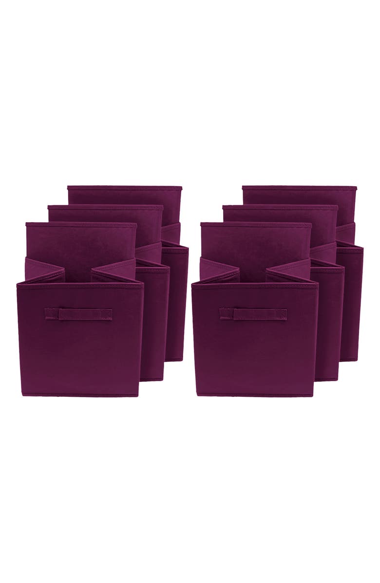 SORBUS Purple Foldable Storage Cube Basket Bin - Pack of 6, Alternate, color, Purple