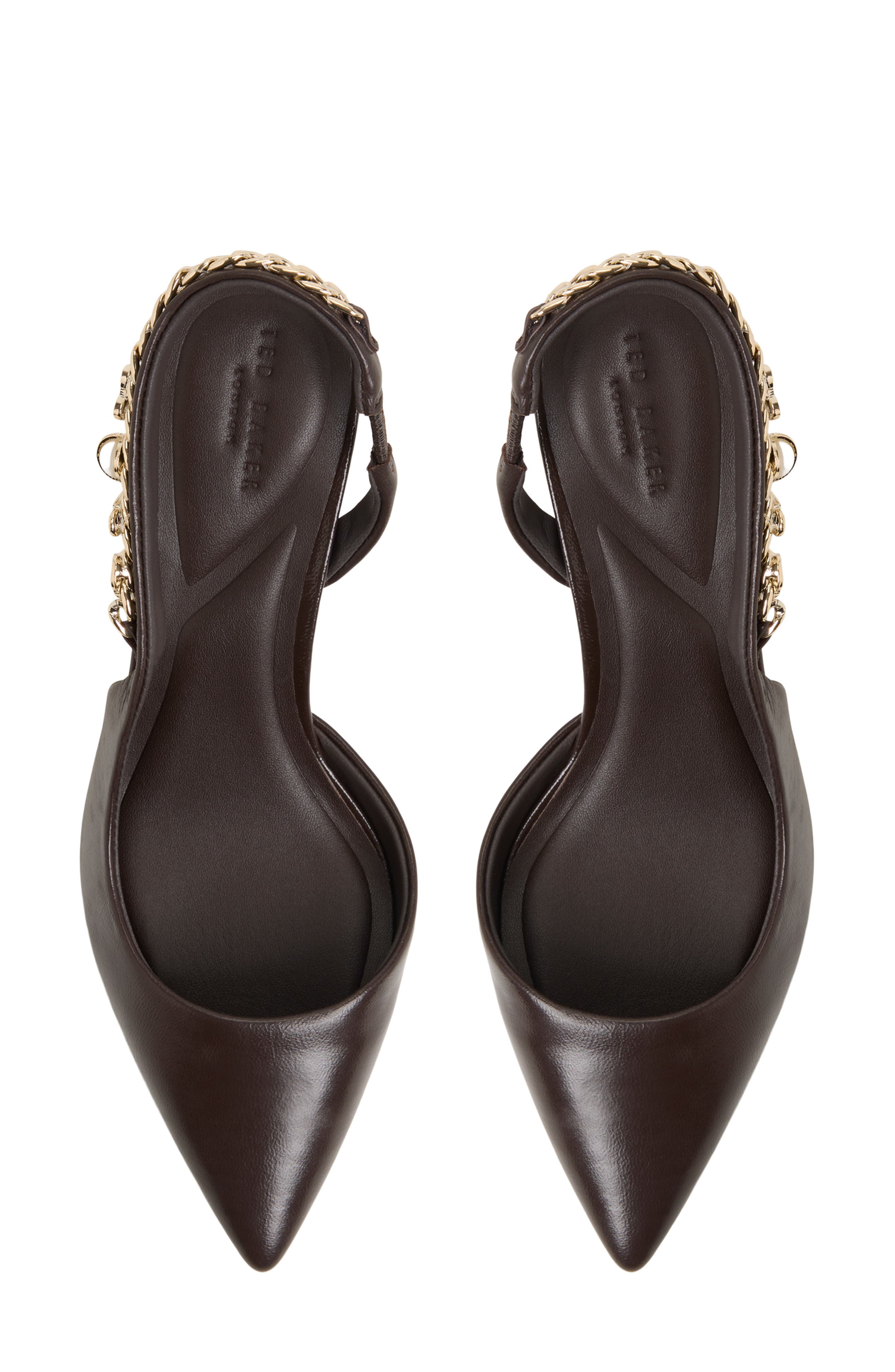 Ted Baker London Esme Pointed Toe Slingback Pump, Alternate, color, Dark Brown