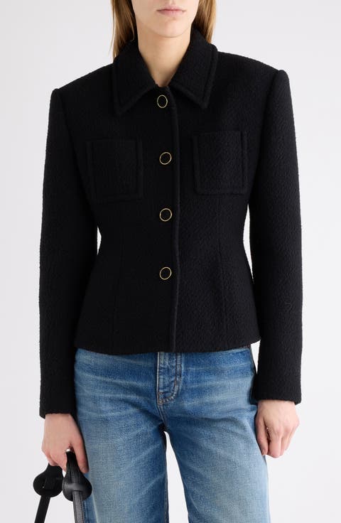 Wool Blend Bouclette Blazer
