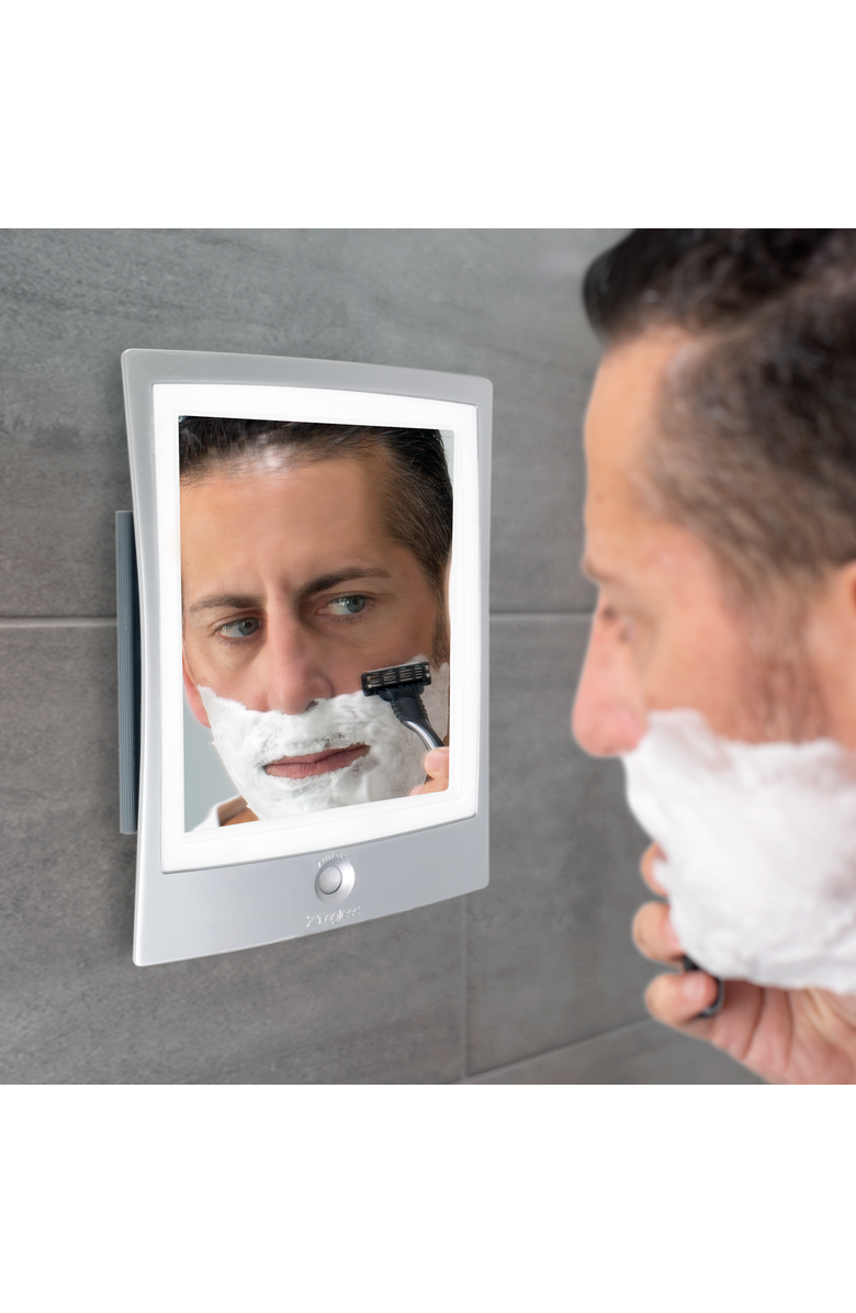 Zadro Fogless Lighted Shower Mirror with Mount 
Rechargeable, Alternate, color, Silver