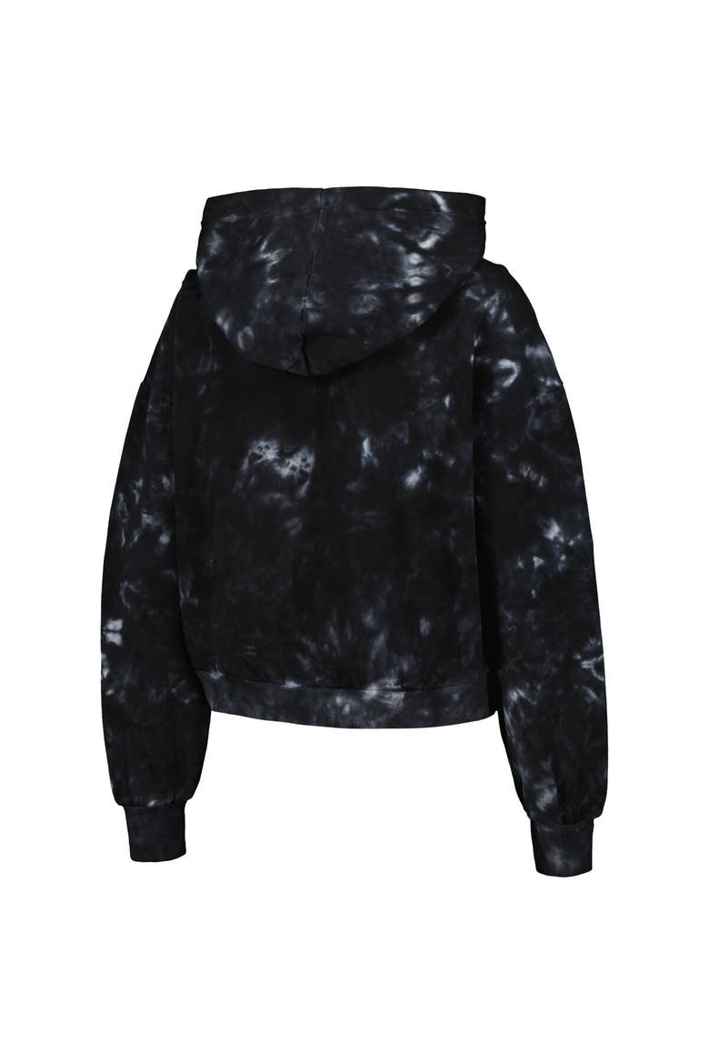 Women's The Wild Collective  Black Cincinnati Bengals Tie-Dye Cropped Pullover Hoodie, Alternate, color, Black