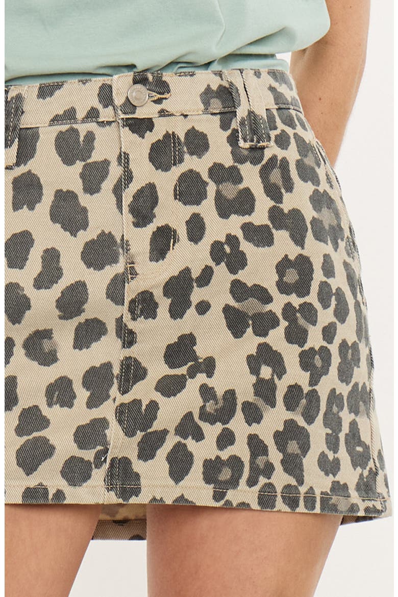 Leah Mid Rise Mini Skirt, Alternate, color, Leopard