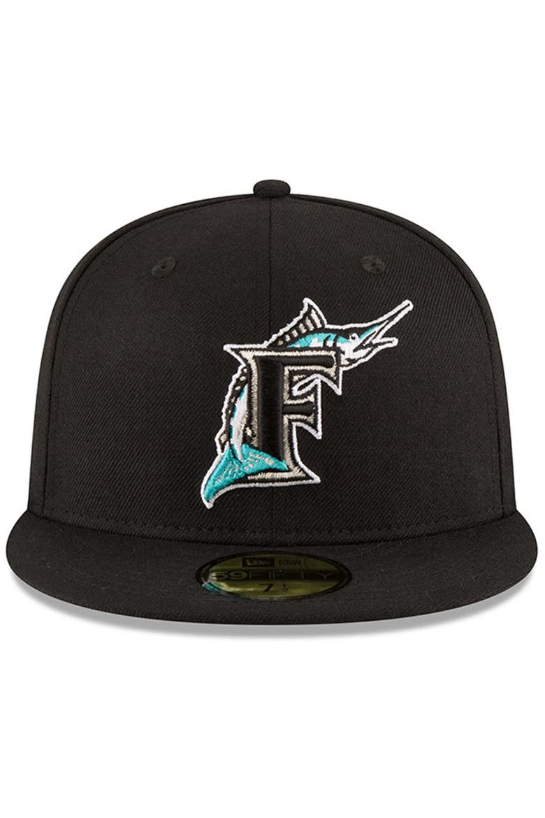 Men's New Era Black Florida Marlins 1997 World Series Wool 59FIFTY Fitted Hat, Alternate, color, Black