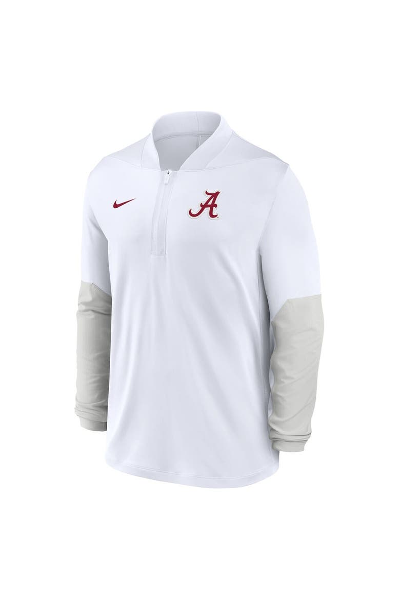 Men's Nike White Alabama Crimson Tide One Goal Performance Half-Zip Pullover, Alternate, color, White