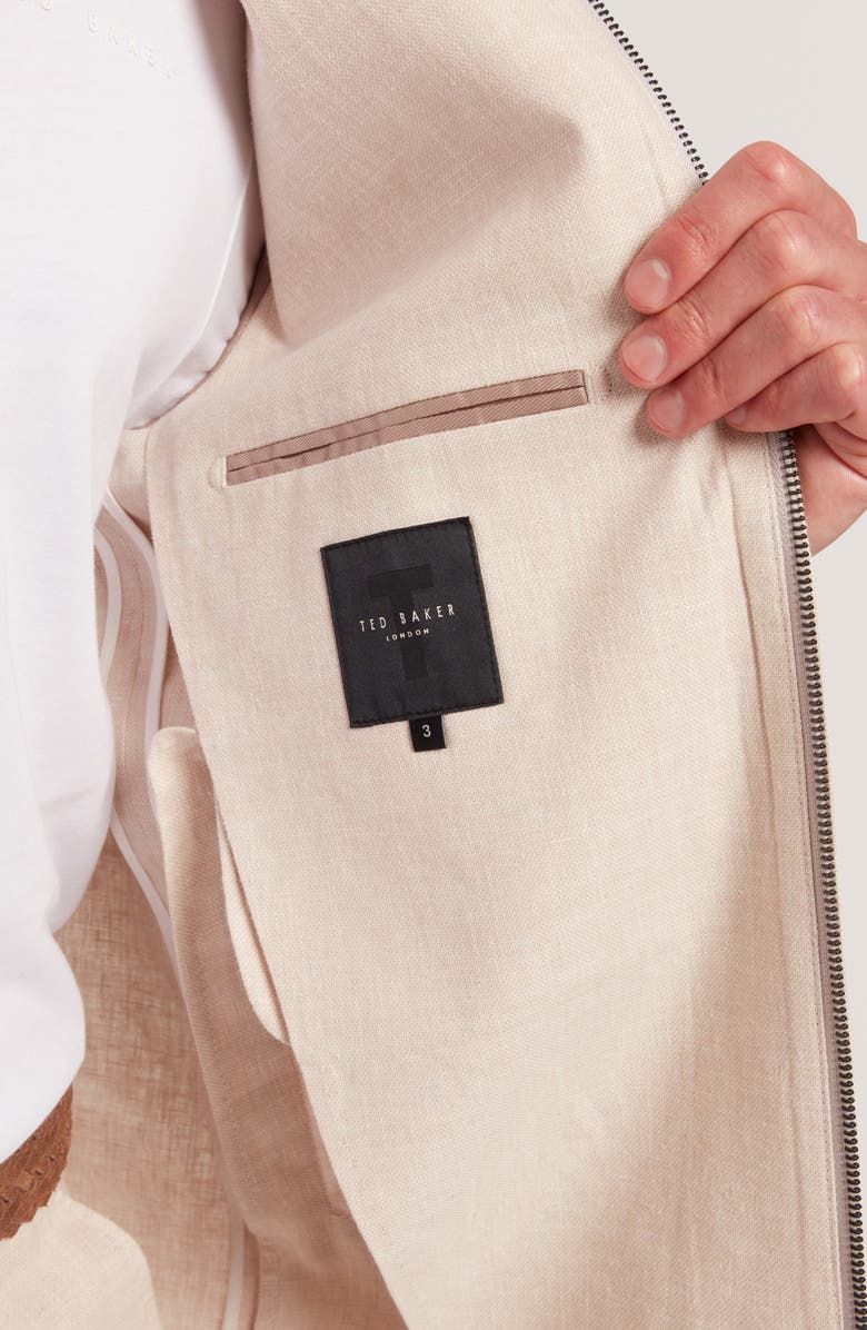 Ted Baker Ashley Linen & Cotton Jacket, Alternate, color, Stone
