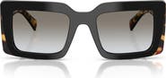 Prada 52mm Rectangular Sunglasses