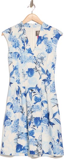 Floral Scuba Fit & Flare Dress