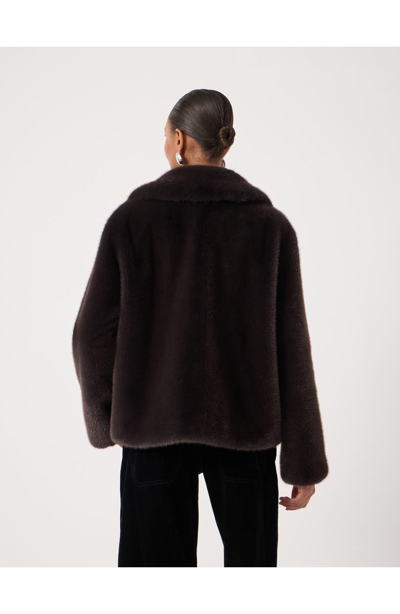 Hush Freya Faux Fur Coat, Alternate, color, Chocolate Brown