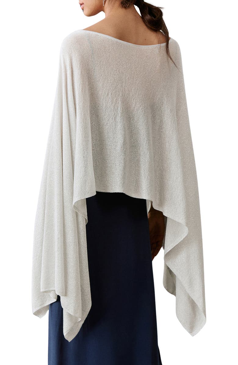 MANGO TEEN Lurex Knit Cape, Alternate, color, 