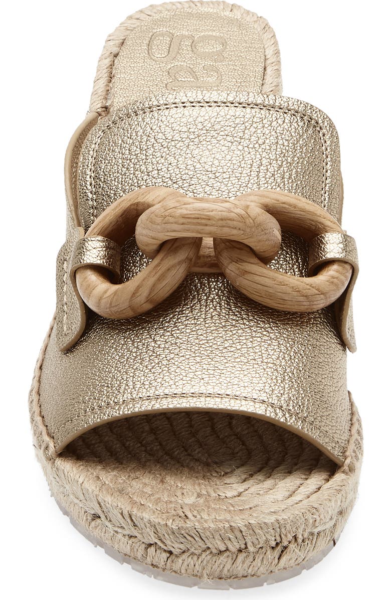 Pedro Garcia Oliveta Wedge Sandal, Alternate, color, Nugget Petite Grain/ Oak