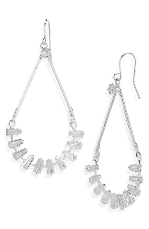 Cubic Zirconia Drop Earrings