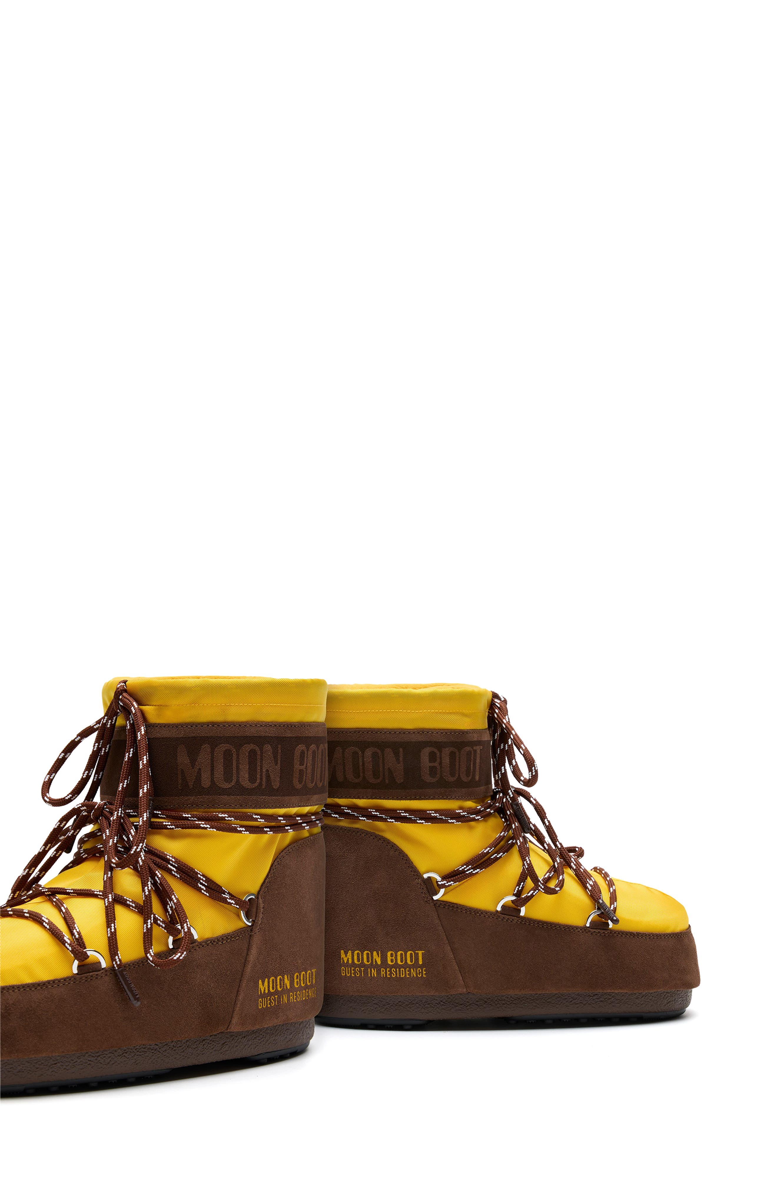 Moon Boot<sup
®</sup
 x Guest In Resident Icon Low Boot, Alternate, color, Sunflower/ Cocoa