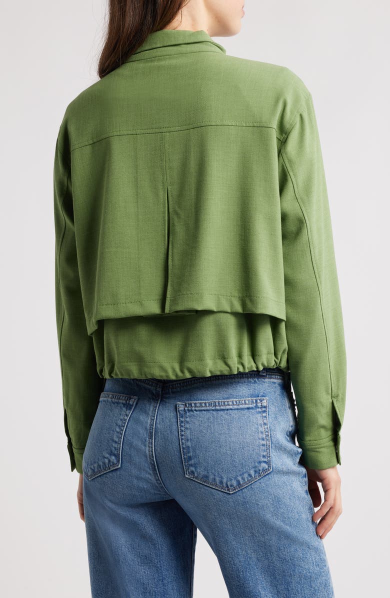 Wit & Wisdom Double Layer Front Zip Jacket, Alternate, color, Willow Green