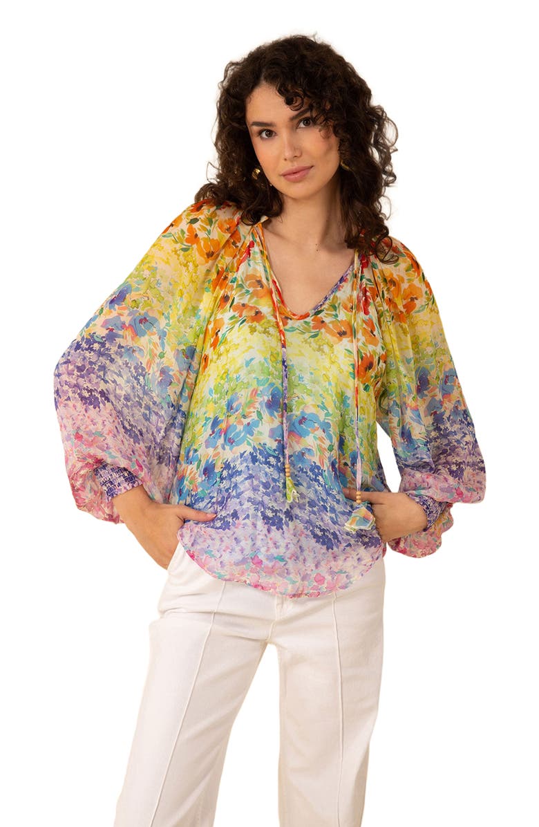 Hale Bob Octavia Chiffon Top, Alternate, color, 
