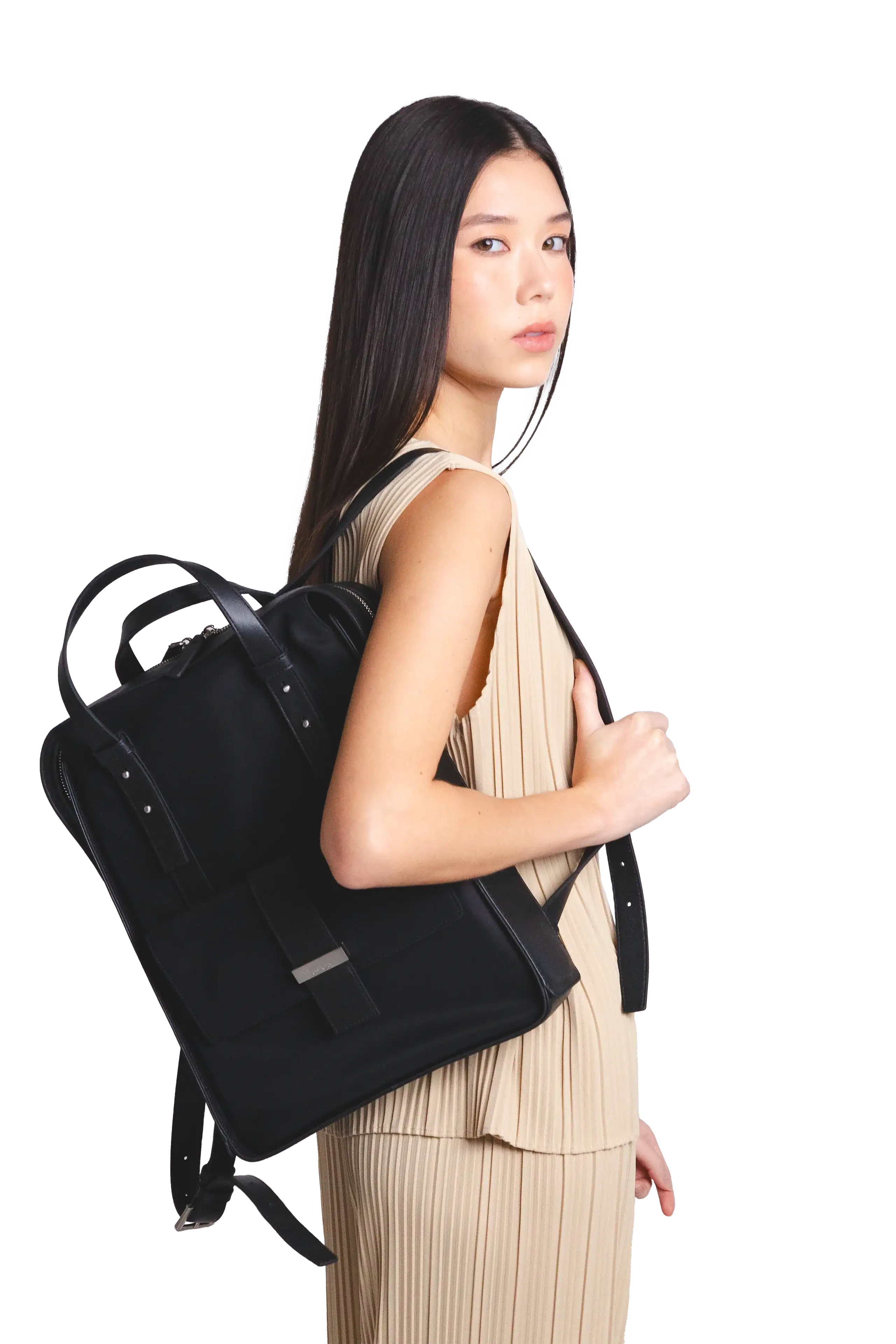 Esthera 7AM Nylon Backpack, Alternate, color, Black