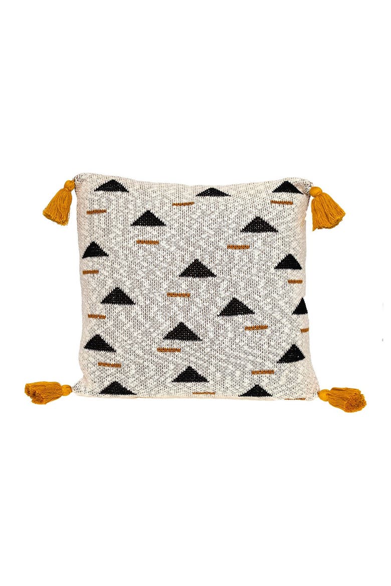 Poki Transitional Beige Throw Pillow, Main, color, BEIGE