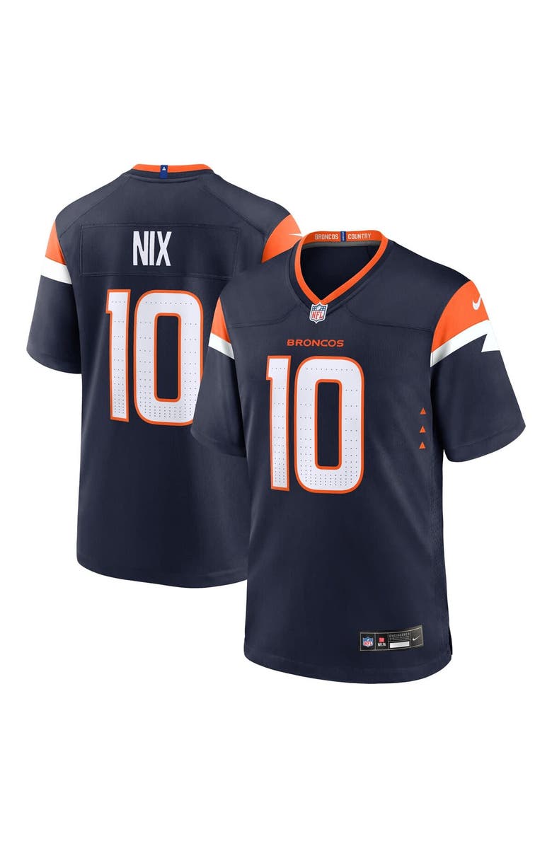 Nike Youth Nike Bo Nix Navy Denver Broncos Game Jersey, Alternate, color, 
