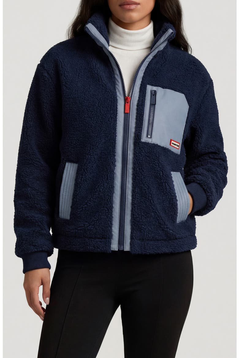Emma High Pile Fleece Jacket, Main, color, MIDNIGHT