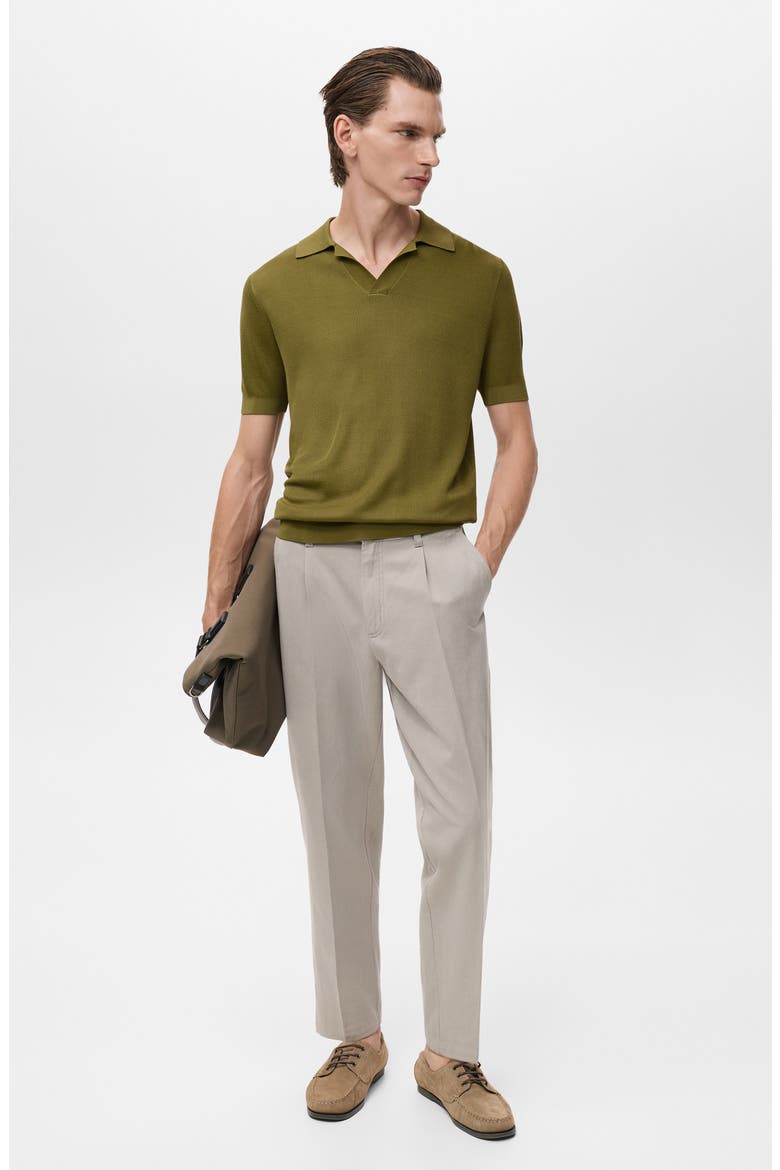Johnny Collar Ribbed Polo Sweater, Alternate, color, GREEN