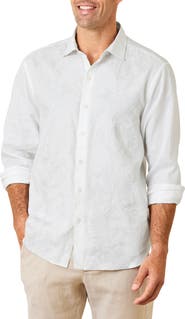 Tommy Bahama Down the Isle Embroidered Linen Button-Up Shirt