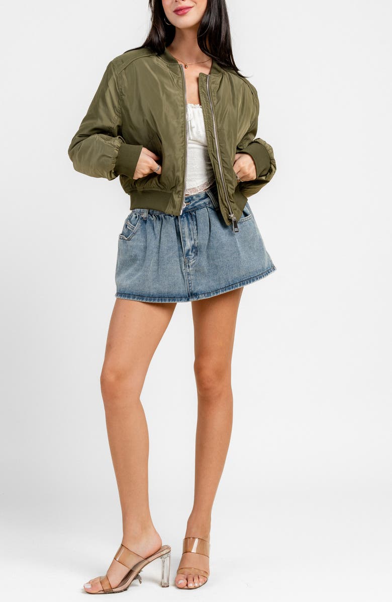 Beivy Riper Twill Bomber Jacket, Alternate, color, Olive
