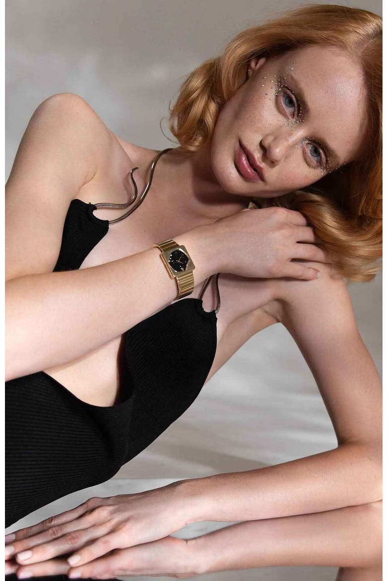 Astra Gemstone and Diamonds Watch, Alternate, color, Black Sandstone-Gold
