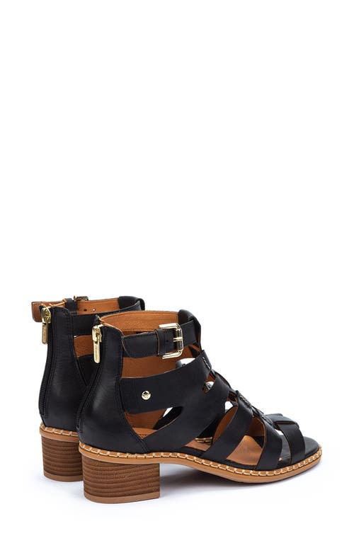 Pikolinos Blanes Cage Sandal In Black