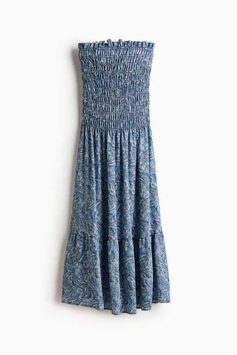 Smocked Bandeau Dress
