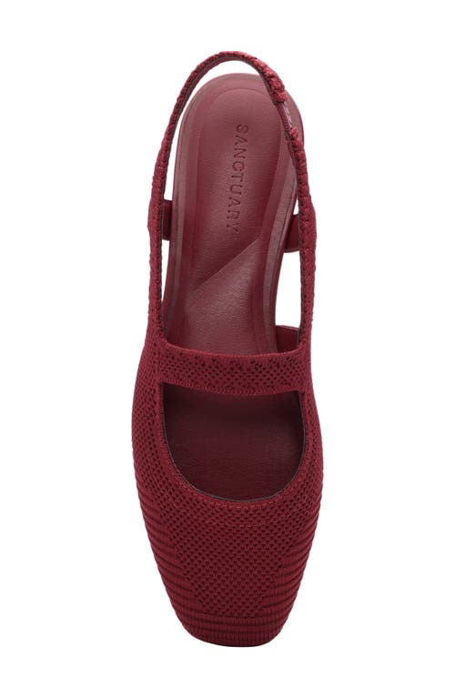 Sanctuary Klara Slingback Flat In Burgundy