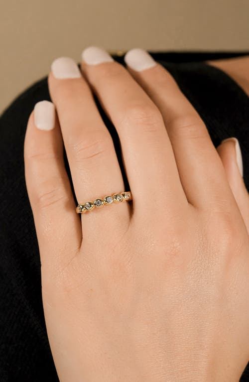 Sterling Forever Trisha Bezel Cubic Zirconia Eternity Band Ring In Gold