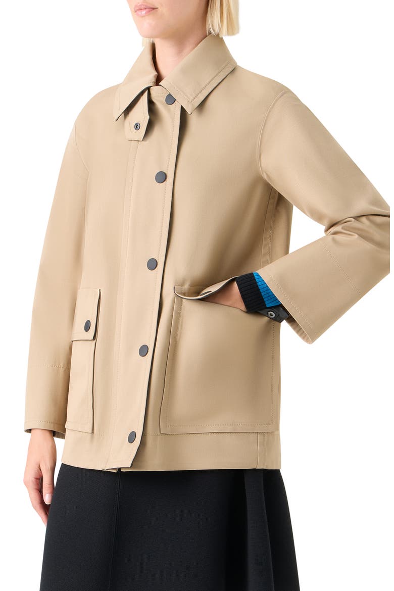Water Resistant Jacket, Alternate, color, BEIGE-BLACK-RED