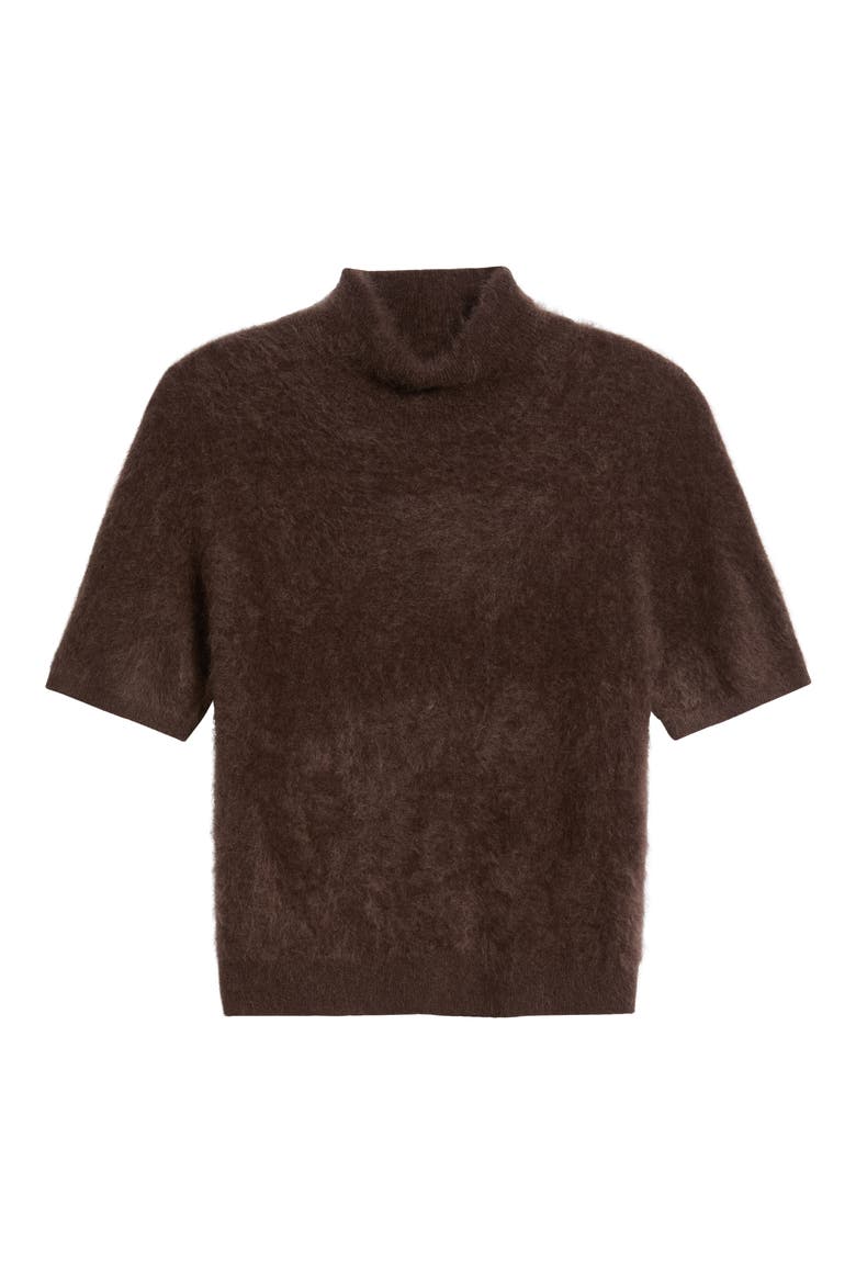 Brushed Cashmere Mock Neck Sweater, Main, color, BROWN MOLE