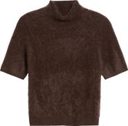 Nordstrom Brushed Cashmere Mock Neck Sweater